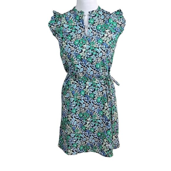 NWT Ann Taylor Floral Flutter Sleeve Dress, Size XS - Picture 1 of 8